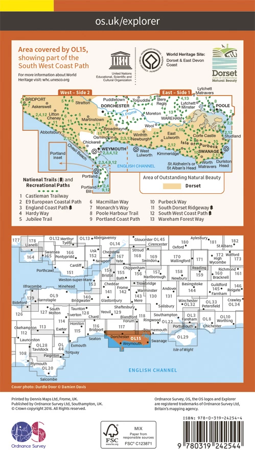 Ordnance Survey OL15 Purbeck And South Dorset Map 4 Ordnance Survey OL15 Purbeck And South Dorset Map - Bild 2