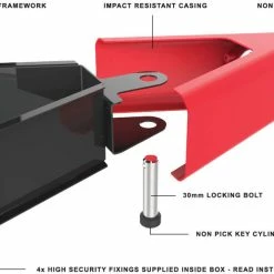 Hiplok AIRLOK Wall Mounted Lock And Hanger -Deals Kläder Butik Hiplok AIRLOK Wall Mounted Lock Hanger Anchor Locks Black 2017 ALK1AB 1